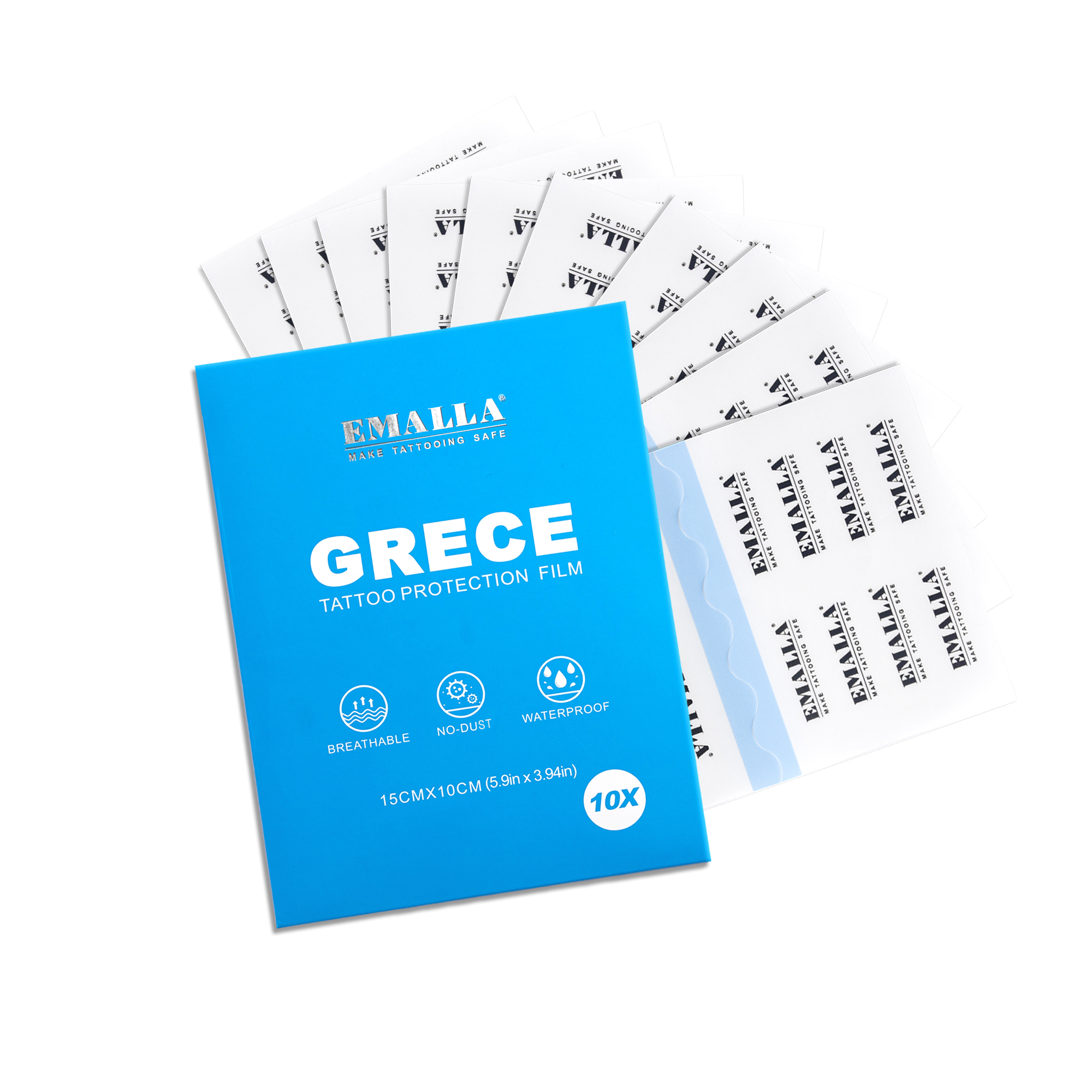 EMALLA GRECE 0.02MM MATTE TATTOO PROTECTION FILM PACK (15CMX10CM)