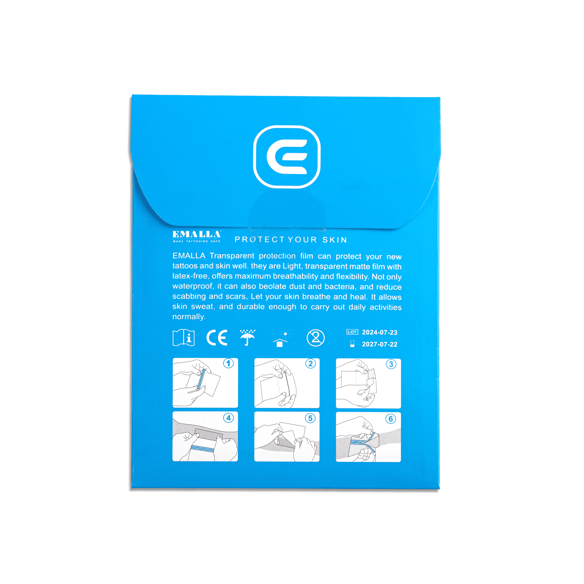 EMALLA GRECE 0.02MM MATTE TATTOO PROTECTION FILM PACK (15CMX10CM)