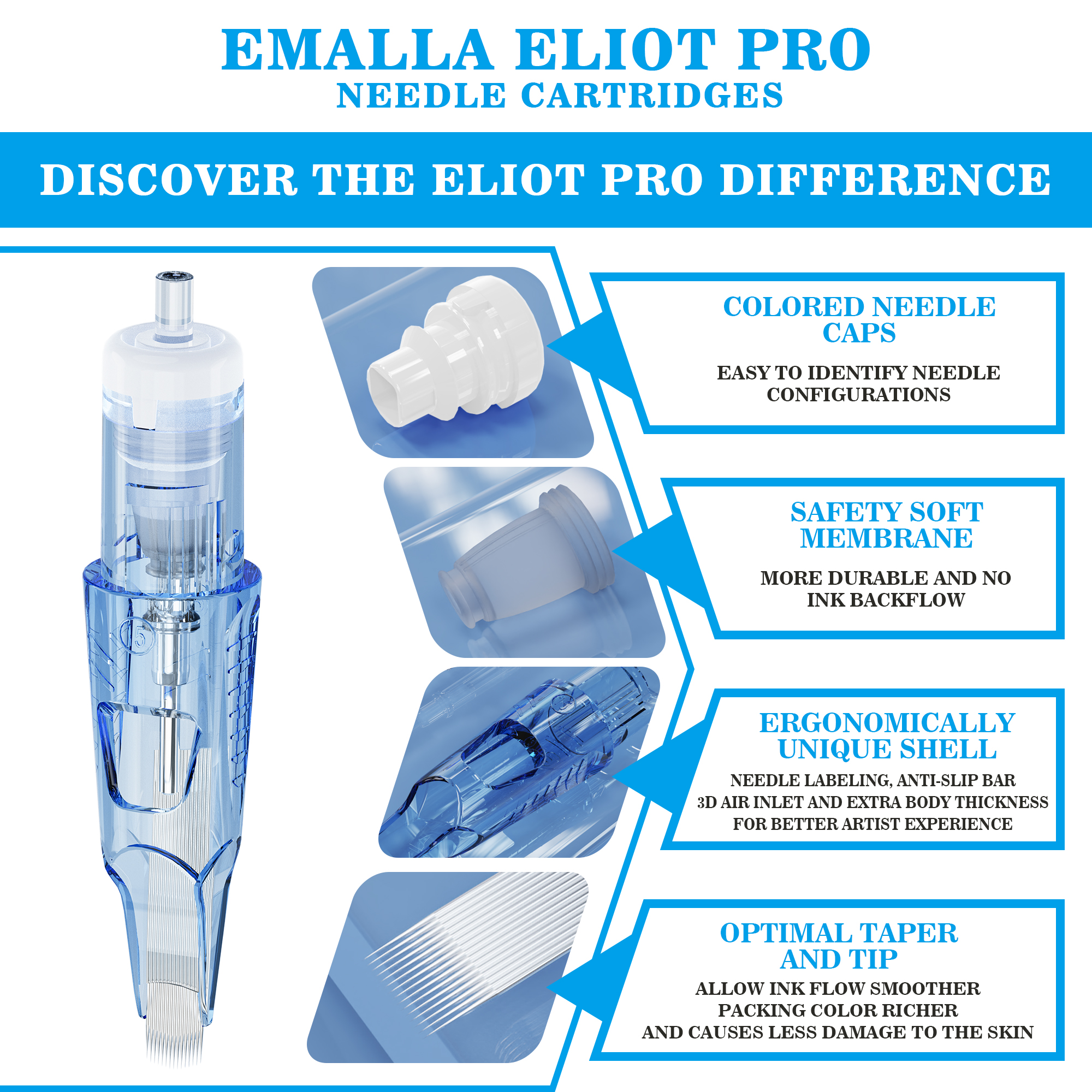 EMALLA ELIOT PRO Cartridge Needles 20pcs