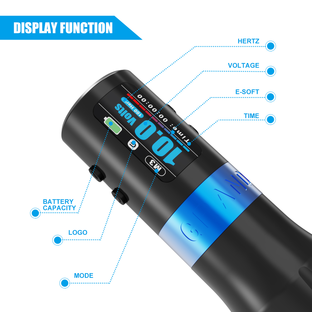 EMALLA GRAND G4 WIRELESS PEN MACHINE 2 Batteries+2 Grips Pack (5.0MM)