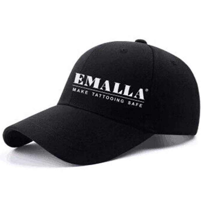 EMALLA BLACK PEAKED BASEBALL CAP