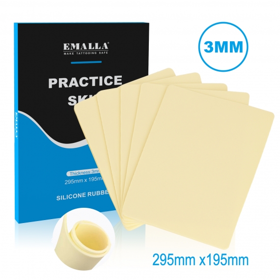 EMALLA 3MM LARGE TATTOO PRACTICE SKIN 5PCS