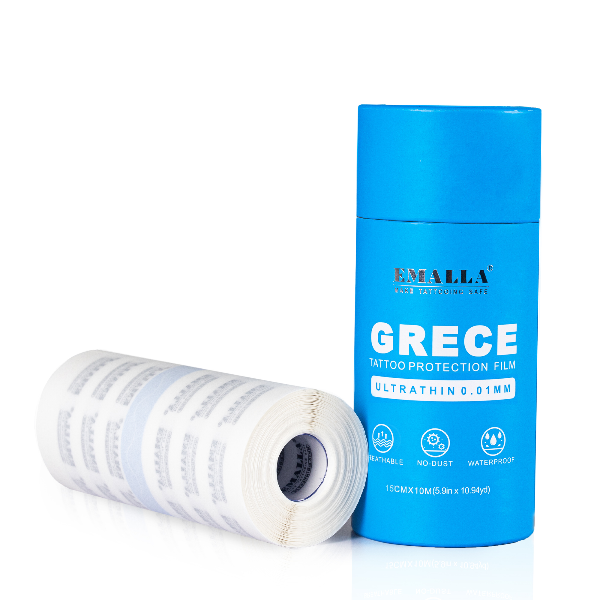 EMALLA GRECE 0.01MM ULTRA THIN MATTE TATTOO PROTECTION FILM ROLL (15CMX10M)