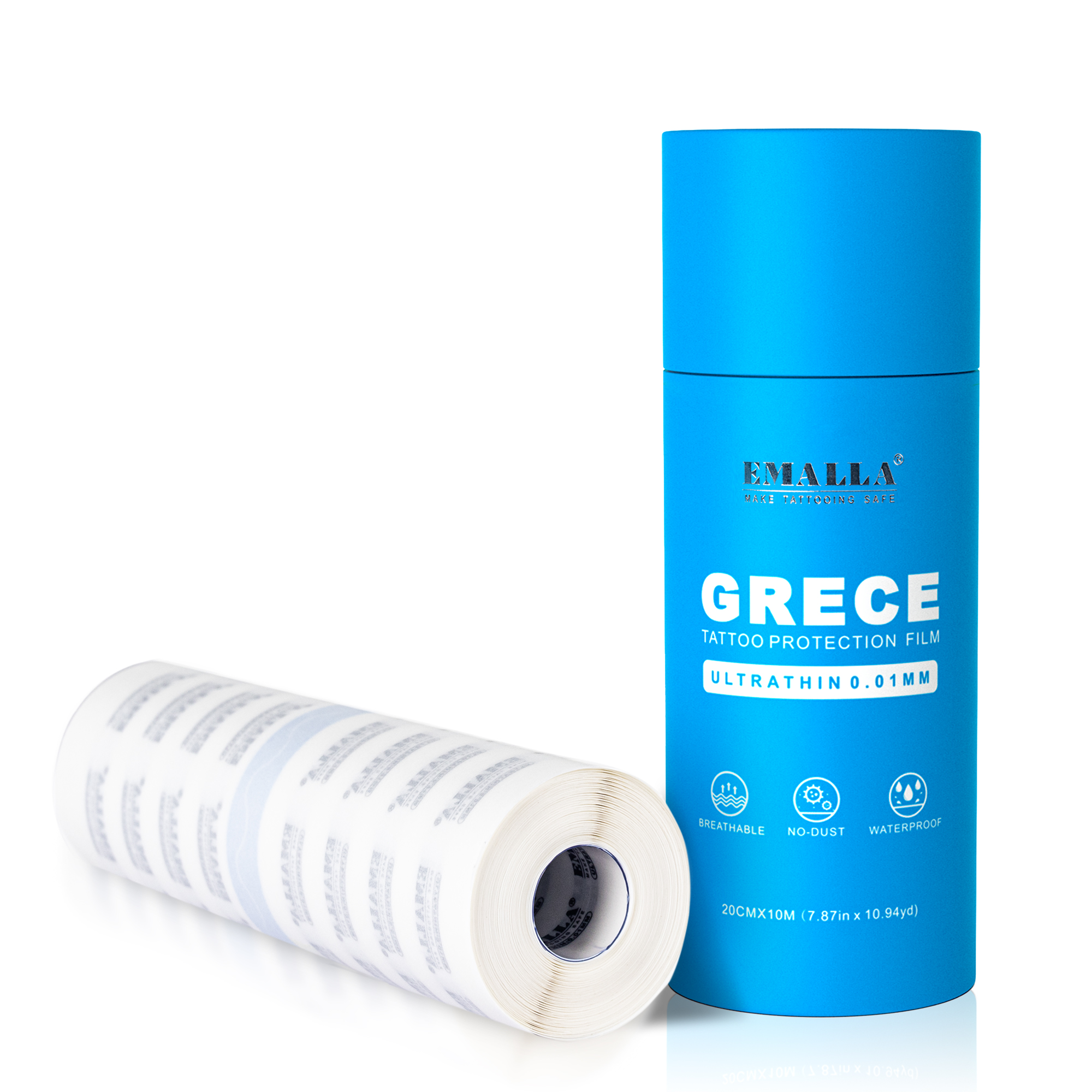 EMALLA GRECE 0.01MM ULTRA THIN MATTE TATTOO PROTECTION FILM ROLL (20CMX10M)