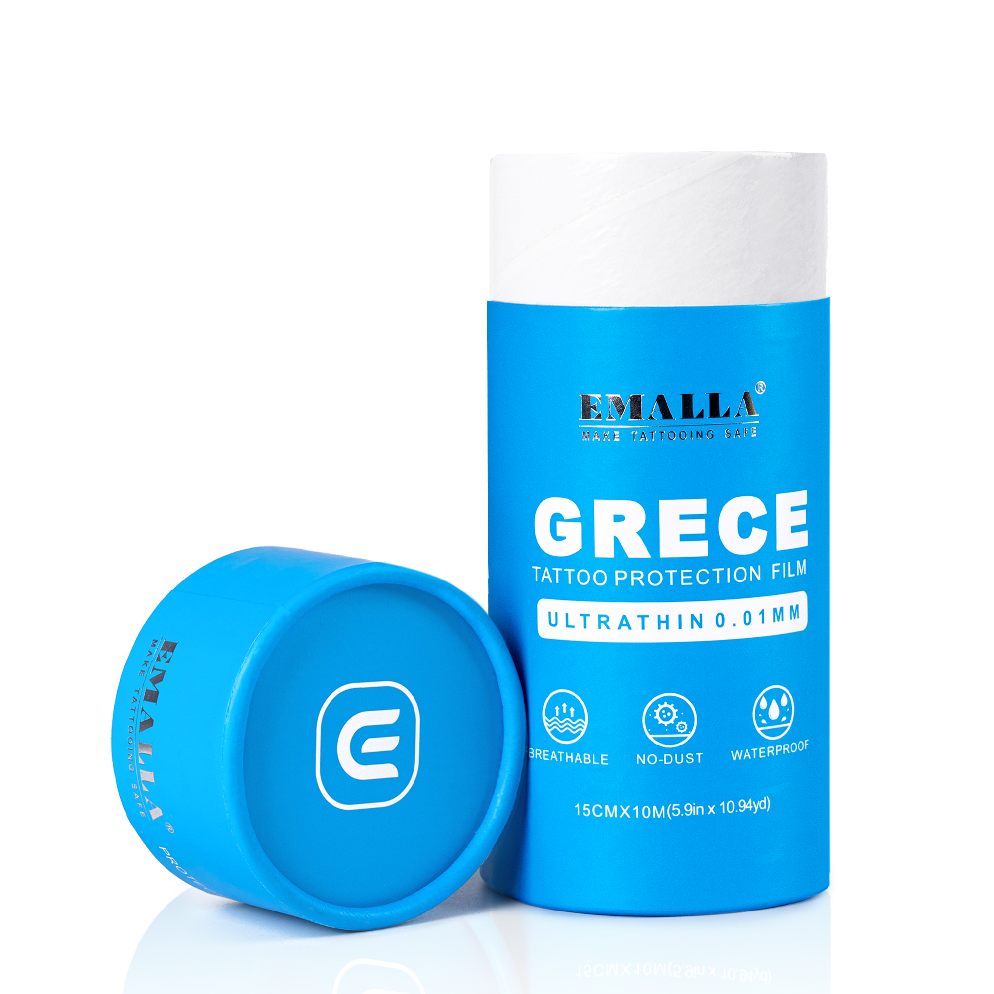 EMALLA GRECE 0.01MM ULTRA THIN MATTE TATTOO PROTECTION FILM ROLL (15CMX10M)