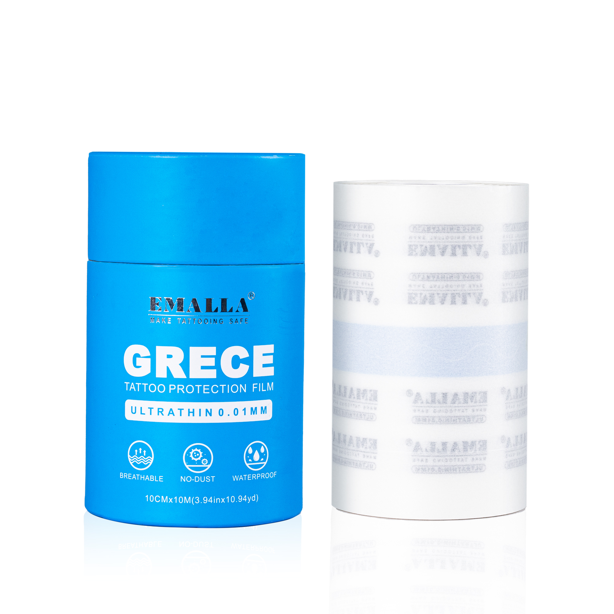 EMALLA GRECE 0.01MM ULTRA THIN MATTE TATTOO PROTECTION FILM ROLL (10CMX10M)