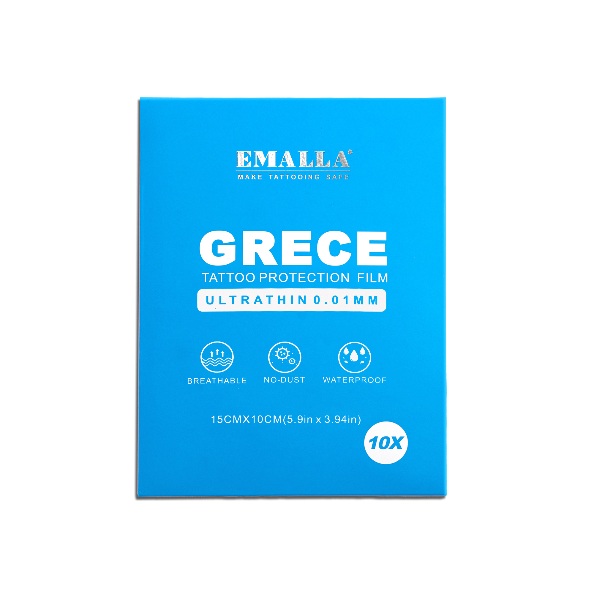 EMALLA GRECE 0.01MM ULTRA THIN MATTE TATTOO PROTECTION FILM PACK (15CMX10CM)