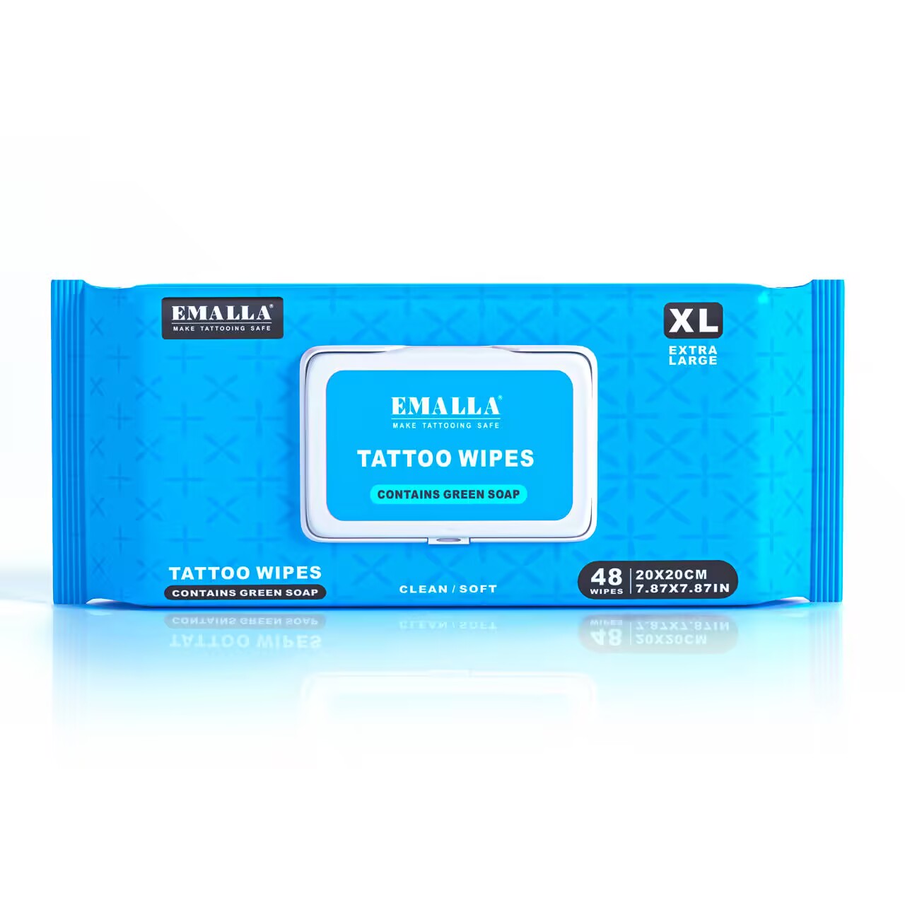 EMALLA Cleansing Green Soap Wipes Extra Large 48pcs