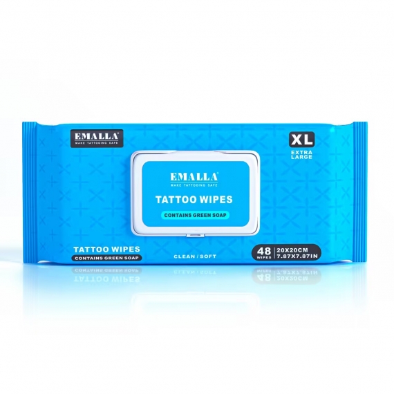 EMALLA Cleansing Green Soap Wipes Extra Large 48pcs