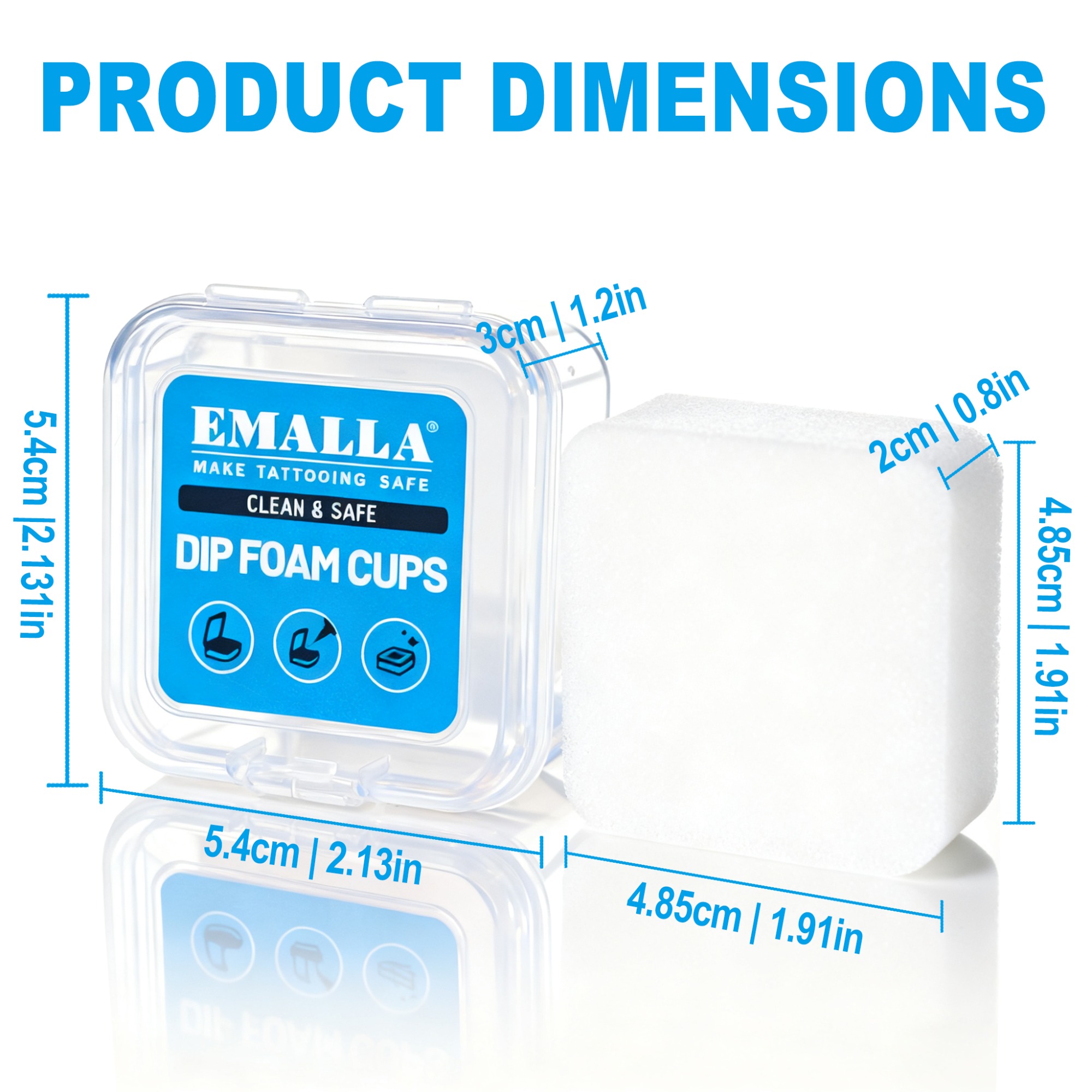 EMALLA TATTOO DIP FOAM CUPS 20PCS