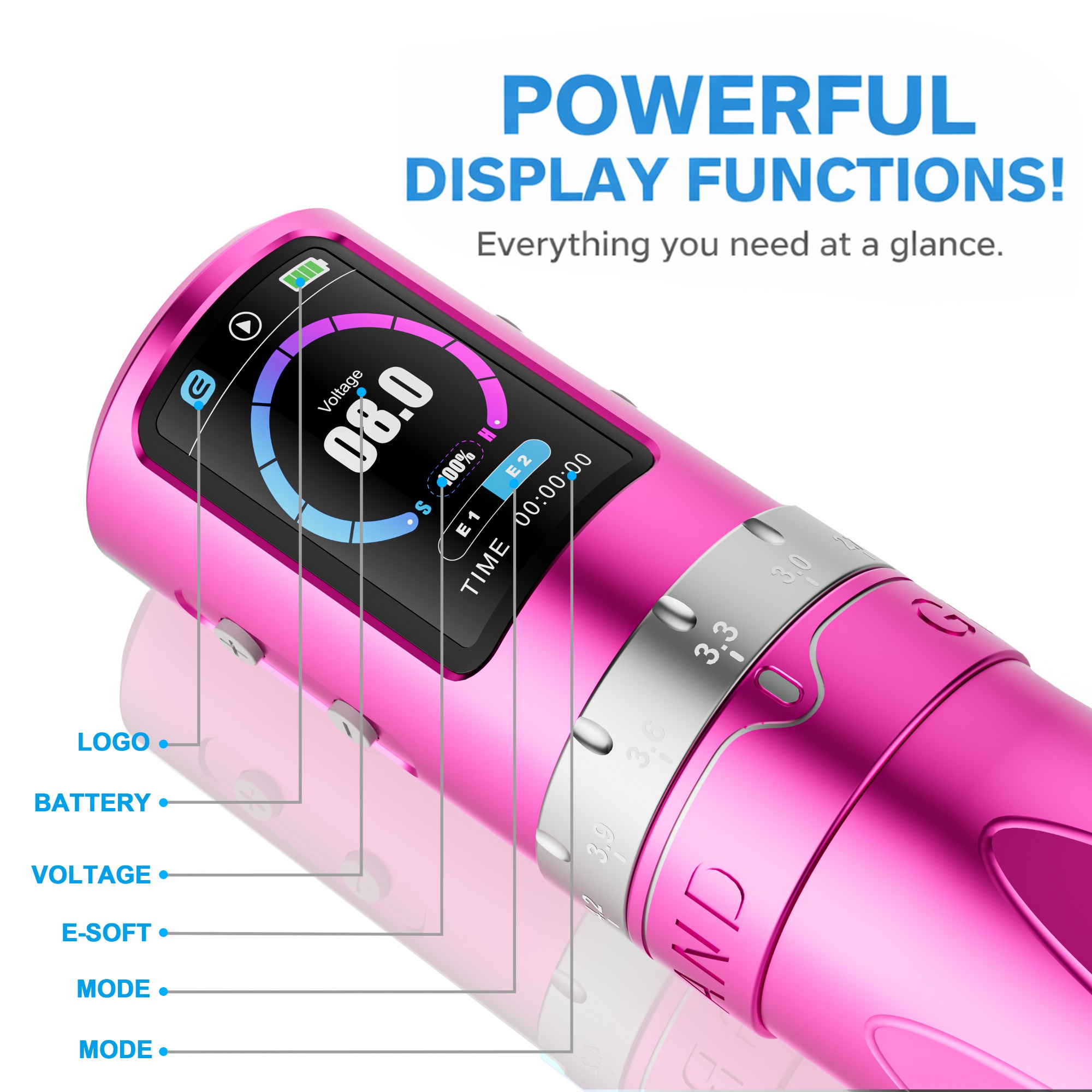 EMALLA GRAND G5 PRO Adjustable Strokes Wireless Pen Machine (Black)