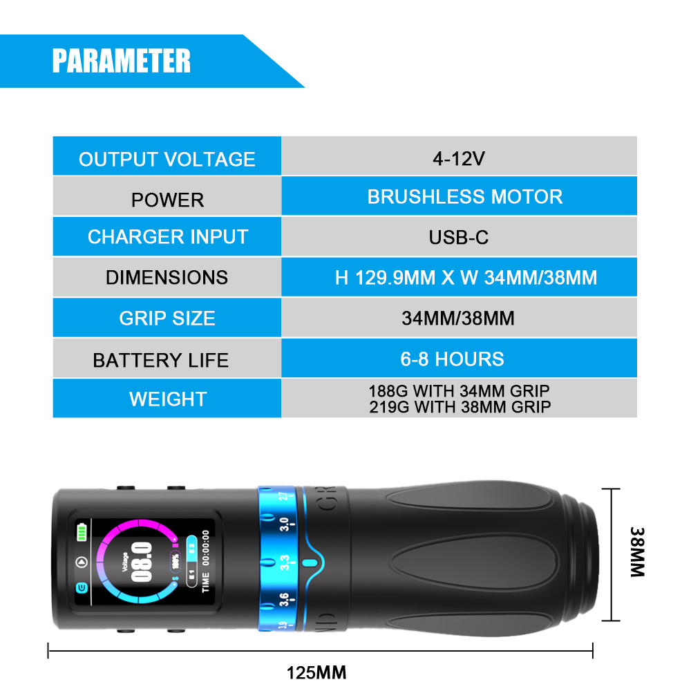 EMALLA GRAND G5 PRO Adjustable Strokes Wireless Pen Machine (Pink)