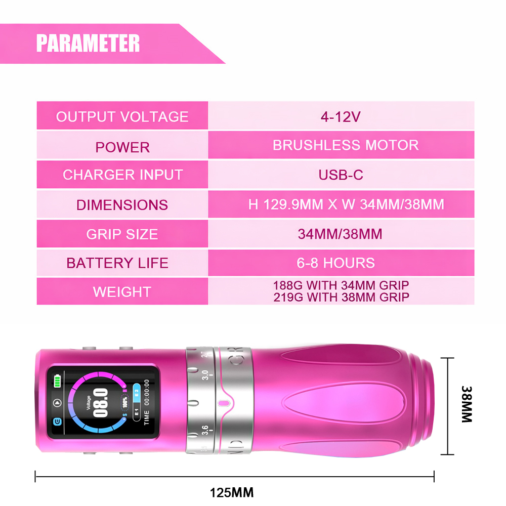 EMALLA GRAND G5 PRO Adjustable Strokes Wireless Pen Machine (Black)