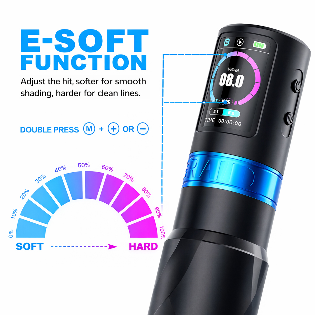 EMALLA GRAND G5 WIRELESS PEN MACHINE 2 Batteries+2 Grips Pack (4.2MM)