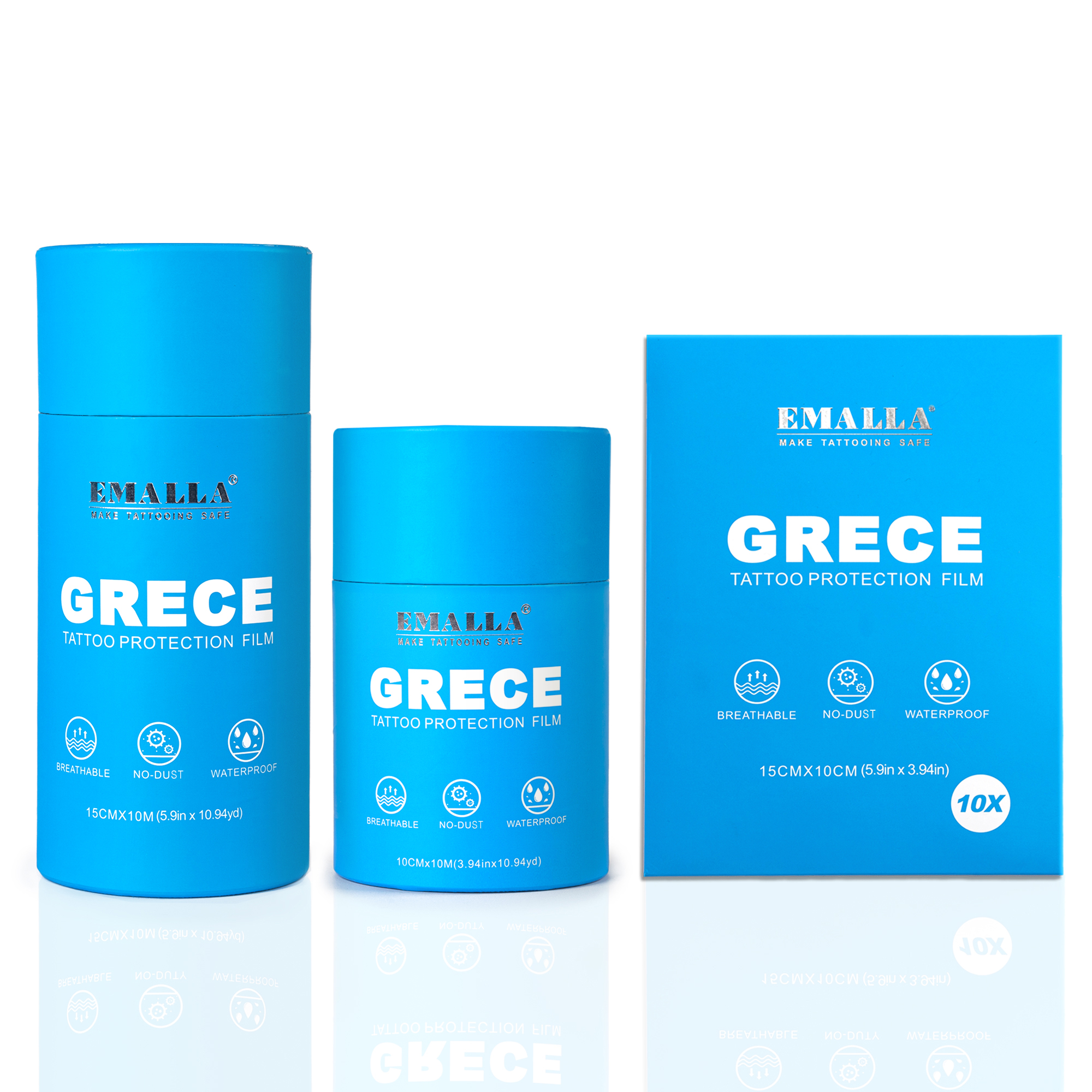 EMALLA GRECE 0.01MM ULTRA THIN MATTE TATTOO PROTECTION FILM ROLL (15CMX10M)