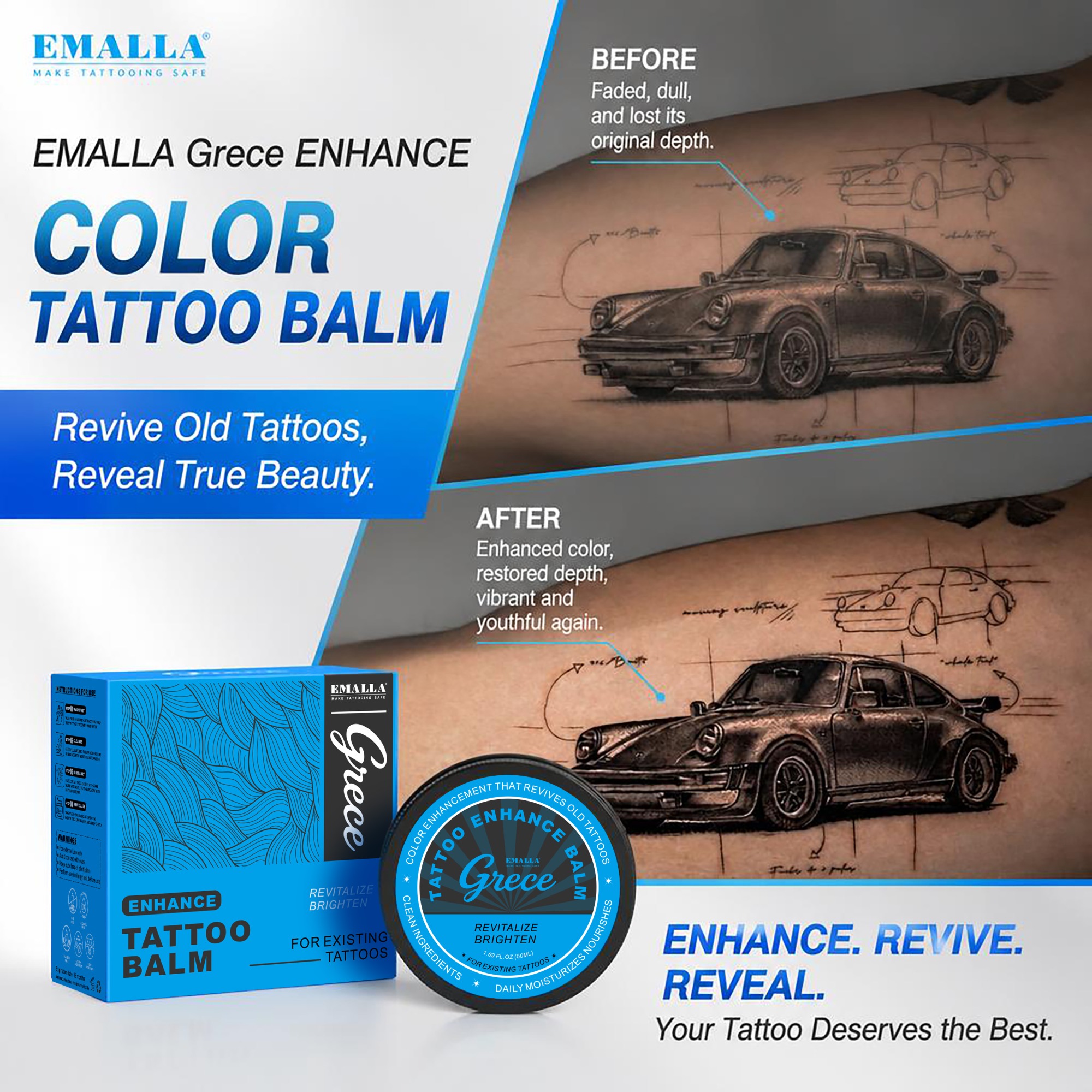 EMALLA GRECE Tattoo Enhance Balm (50ML)